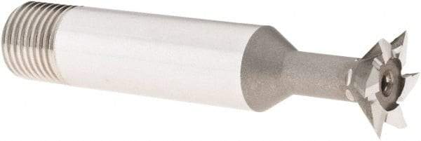 DORMER - 5/8" Diam x 0.1575" Width of Cut, 45° Included Angle, High Speed Steel Dovetail Cutter - 1/2" Shank Diam, Uncoated - USA Tool & Supply