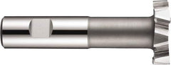 DORMER - 63mm Cut Diam, 8mm Cut Width, 61/64" Neck Diam, 63/64" Shank Diam, Cobalt T-Slot Cutter - Uncoated, Staggered Teeth, 12 Teeth, Weldon Flat - USA Tool & Supply