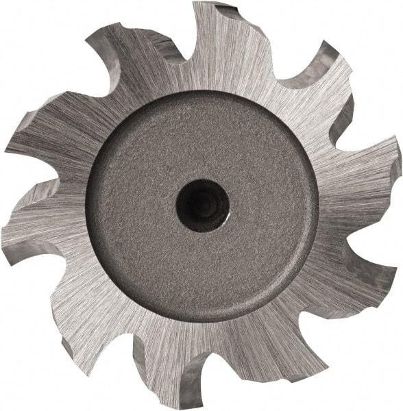 DORMER - 25.5mm Diam x 6mm Face Width, Cobalt, 12 Teeth, Shank Connection Woodruff Keyseat Cutter - Uncoated, 10mm Shank Diam, Staggered Teeth - USA Tool & Supply