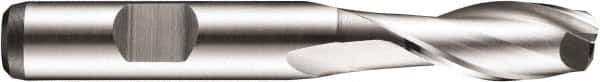 DORMER - 16mm Diam, 32mm LOC, 2 Flute Powdered Metal Keyway End Mill - Spiral Flute, Uncoated, 16mm Shank Diam, 92mm OAL, 30° Helix, Centercutting - USA Tool & Supply