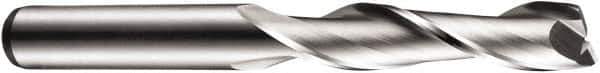 DORMER - 2 Flute Cobalt Roughing & Finishing Square End Mill - Uncoated, Straight Shank, 30° Helix, Centercutting, Extra Long Length - USA Tool & Supply