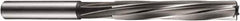 DORMER - Letter E High Speed Steel 6 Flute Chucking Reamer - Spiral Flute, 6.33mm Straight Shank, 50mm Flute Length, 100mm OAL - USA Tool & Supply