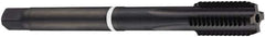 DORMER - M12x1.75 Metric Coarse 6HX 4 Flute Nitride Finish Powdered Metal Straight Flute Machine Tap - Bottoming, Right Hand Thread, 110mm OAL, 23mm Thread Length, Oversize - Exact Industrial Supply