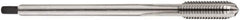 DORMER - M6x1.00 Metric Coarse 6H 3 Flute Bright Finish Cobalt Straight Flute Machine Tap - Taper, Right Hand Thread, 80mm OAL, 15mm Thread Length, Oversize - USA Tool & Supply