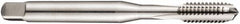DORMER - M8x1.00 Metric Fine 6H 3 Flute Bright Finish Cobalt Straight Flute Machine Tap - Bottoming, Left Hand Thread, 90mm OAL, 18mm Thread Length, Oversize - USA Tool & Supply