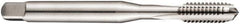 DORMER - M3x0.50 Metric Coarse 6H 3 Flute Bright Finish Cobalt Straight Flute Machine Tap - Bottoming, Left Hand Thread, 56mm OAL, 9mm Thread Length, Oversize - Exact Industrial Supply