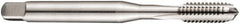 DORMER - #2-64 UNF 2B 3 Flute Bright Finish Cobalt Straight Flute Machine Tap - Bottoming, Right Hand Thread, 45mm OAL, 7mm Thread Length, Oversize - Exact Industrial Supply