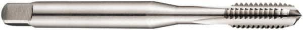 DORMER - #3-56 UNF 2B 3 Flute Bright Finish Cobalt Straight Flute Machine Tap - Bottoming, Right Hand Thread, 50mm OAL, 8mm Thread Length, Oversize - Exact Industrial Supply