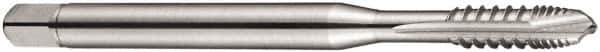 DORMER - M10x1.50 Metric Coarse, 3 Flute, Bright Finish, Cobalt Spiral Point Tap - Plug Chamfer, Right Hand Thread, 100mm OAL, 20mm Thread Length, 10mm Shank Diam, 6H Class of Fit, Series E216 - Exact Industrial Supply