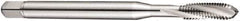 DORMER - M4x0.70 Metric Coarse 3 Flute 6H Bottoming Spiral Flute Tap - Cobalt, Bright Finish, 63mm OAL, Right Hand Flute, Right Hand Thread, Series E207 - Exact Industrial Supply