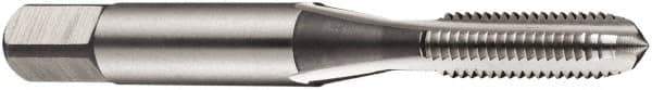DORMER - 1/2-12 BSW 3 Flute Bright Finish High Speed Steel Straight Flute Standard Hand Tap - Bottoming, Right Hand Thread, 80mm OAL, 30mm Thread Length, Oversize - Exact Industrial Supply
