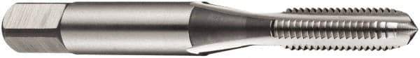 DORMER - 3/8-24 UNF 2B 3 Flute Bright Finish High Speed Steel Straight Flute Standard Hand Tap - Bottoming, Right Hand Thread, 63mm OAL, 16mm Thread Length, Oversize - USA Tool & Supply