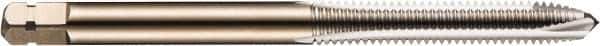 DORMER - 1/2-20 UNF, 2 Flute, Bright Finish, Powdered Metal Spiral Point Tap - Plug Chamfer, Right Hand Thread, 3-3/8" OAL, 0.9055" Thread Length, 0.367" Shank Diam, 3B Class of Fit, Series E035 - Exact Industrial Supply