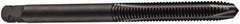 DORMER - 3/4-10 UNC, 4 Flute, Oxide Finish, Cobalt Spiral Point Tap - Plug Chamfer, Right Hand Thread, 112mm OAL, 29mm Thread Length, 14mm Shank Diam, 2B Class of Fit, Series E021 - Exact Industrial Supply