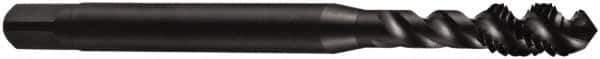 DORMER - M24x3.00 Metric Coarse 4 Flute 6H Bottoming Spiral Flute Tap - Cobalt, Oxide Finish, 130mm OAL, Right Hand Flute, Right Hand Thread, Series E003 - USA Tool & Supply
