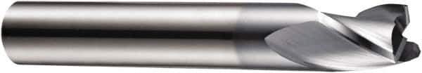 DORMER - 1.5mm Diam, 3mm LOC, 3 Flute Solid Carbide Keyway End Mill - Spiral Flute, AlCrN Finish, 3mm Shank Diam, 38mm OAL, 30° Helix, Centercutting - USA Tool & Supply