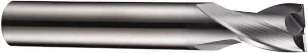DORMER - 2mm Diam, 3mm LOC, 2 Flute Solid Carbide Keyway End Mill - Spiral Flute, AlCrN Finish, 6mm Shank Diam, 50mm OAL, 30° Helix, Centercutting - USA Tool & Supply