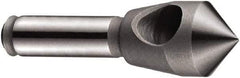 DORMER - 48mm Head Diam, 15mm Shank Diam, 1 Flute 90° Cobalt Countersink - Bright Finish, 127mm OAL, Single End, Straight Shank, Right Hand Cut - USA Tool & Supply