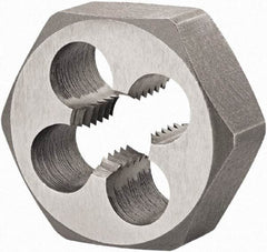 DORMER - M30x3.50 Metric Coarse Thread, Right Hand Thread, Hex Rethreading Die - High Speed Steel, 1-1/16" Thick, Series F302 - Exact Industrial Supply