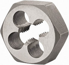 DORMER - 1/2-14 BSPP Thread, Nonadjustable Round Pipe Die - High Speed Steel, Right Hand Thread - Exact Industrial Supply