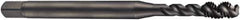 DORMER - 5/16-24 UNF 3 Flute 2B Bottoming Spiral Flute Tap - Cobalt, Oxide Finish, 90mm OAL, Right Hand Flute, Right Hand Thread, Series EX31 - USA Tool & Supply