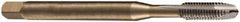 DORMER - 1/4-28 UNF, 3 Flute, Bright Finish, Cobalt Spiral Point Tap - Bottoming Chamfer, Right Hand Thread, 80mm OAL, 15mm Thread Length, 7mm Shank Diam, 2B Class of Fit, Series EP30 - Exact Industrial Supply