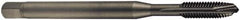 DORMER - #6-32 UNC, 3 Flute, Oxide Finish, Cobalt Spiral Point Tap - Plug Chamfer, Right Hand Thread, 56mm OAL, 11mm Thread Length, 4mm Shank Diam, 2B Class of Fit, Series EP21 - Exact Industrial Supply
