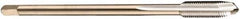 DORMER - M6x0.75 Metric Fine, 3 Flute, Bright Finish, Cobalt Spiral Point Tap - Plug Chamfer, Right Hand Thread, 80mm OAL, 15mm Thread Length, 4.5mm Shank Diam, 6H Class of Fit, Series EP10 - Exact Industrial Supply