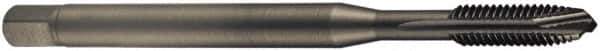 DORMER - M12x1.75 Metric Coarse, 3 Flute, Oxide Finish, Cobalt Spiral Point Tap - Plug Chamfer, Right Hand Thread, 110mm OAL, 23mm Thread Length, 9mm Shank Diam, 6H Class of Fit, Series EP016H - Exact Industrial Supply