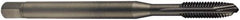 DORMER - M12x1.75 Metric Coarse, 3 Flute, Oxide Finish, Cobalt Spiral Point Tap - Plug Chamfer, Right Hand Thread, 110mm OAL, 23mm Thread Length, 9mm Shank Diam, 6H Class of Fit, Series EP016H - Exact Industrial Supply