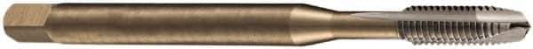 DORMER - M12x1.75 Metric Coarse, 3 Flute, Bright Finish, Cobalt Spiral Point Tap - Plug Chamfer, Right Hand Thread, 110mm OAL, 23mm Thread Length, 9mm Shank Diam, 6H Class of Fit, Series EP006H - Exact Industrial Supply