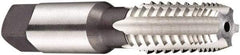DORMER - 3/8-18 NPT, 5 Flutes, Bright Finish, High Speed Steel, Interrupted Thread Pipe Tap - 3.1496 Inch Overall Length, 0.7008 Inch Shank Diameter, 1-1/16 Inch Thread Length, 0.531 Inch Square Size, 0.7677 Inch Projection, Bottoming Chamfer, Series E711 - USA Tool & Supply