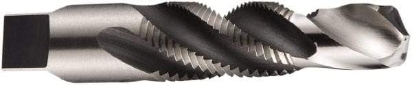 DORMER - 1/2-14 NPT, 4-3/8" OAL, 1/2" Drill Diam, Combination Drill & Tap - 4 Flutes, High Speed Steel, Bright Finish - USA Tool & Supply