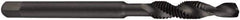 DORMER - M10x1.50 Metric Coarse, 108mm OAL, 0.3346" Drill Diam x 20mm Drill Length, Combination Drill & Tap - 2 Flutes, 22mm Thread Length, High Speed Steel, Oxide Finish, 6H - USA Tool & Supply