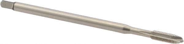 DORMER - M3x0.50 Metric Coarse 3 Flute Bright Finish Cobalt Spiral Point Extension Tap - Plug Chamfer, 66mm OAL, 6H Class of Fit, Series E606 - Exact Industrial Supply
