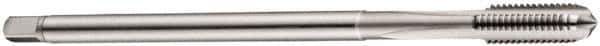 DORMER - M8x1.25 Metric Coarse 6H 3 Flute Bright Finish Cobalt Straight Flute Machine Tap - Plug, Right Hand Thread, 97mm OAL, 17mm Thread Length, Oversize - USA Tool & Supply