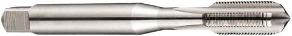 DORMER - 1-1/4 - 8 UN 2B 4 Flute Bright Finish High Speed Steel Straight Flute Machine Tap - Bottoming, Right Hand Thread, 151mm OAL, 41mm Thread Length, Oversize - Exact Industrial Supply