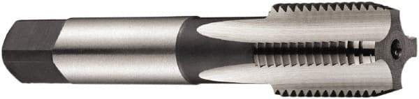 DORMER - 2-11" BSPT, 7 Flutes, Bottoming Chamfer, Bright Finish, High Speed Steel British Standard Pipe Tap - 1.5748" Shank Diam, 1.2402" Square Size, Series E550 - Exact Industrial Supply