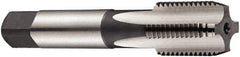 DORMER - 1-1/4 - 11" BSPT, 5 Flutes, Bottoming Chamfer, Bright Finish, High Speed Steel British Standard Pipe Tap - 1.2402" Shank Diam, 0.9843" Square Size, Series E550 - Exact Industrial Supply