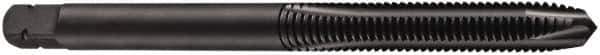 DORMER - BA6x0.53 BA, 3 Flute, Oxide Finish, High Speed Steel Spiral Point Tap - Plug Chamfer, Right Hand Thread, 44.5mm OAL, 9.5mm Thread Length, 2.8mm Shank Diam, Series E545 - Exact Industrial Supply