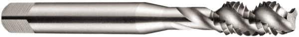 DORMER - 3/8-20 BSF 3 Flute Bottoming Spiral Flute Tap - High Speed Steel, Oxide Finish, 80mm OAL, Right Hand Flute, Right Hand Thread, Series E538 - Exact Industrial Supply