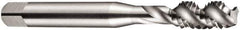 DORMER - 1/2-16 BSF 3 Flute Bottoming Spiral Flute Tap - High Speed Steel, Oxide Finish, 89mm OAL, Right Hand Flute, Right Hand Thread, Series E538 - USA Tool & Supply