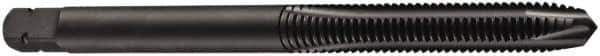 DORMER - 1/2-12 BSW, 3 Flute, Oxide Finish, High Speed Steel Spiral Point Tap - Plug Chamfer, Right Hand Thread, 89mm OAL, 22mm Thread Length, 9mm Shank Diam, Series E534 - Exact Industrial Supply