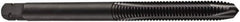 DORMER - 5/16-18 BSW, 3 Flute, Oxide Finish, High Speed Steel Spiral Point Tap - Plug Chamfer, Right Hand Thread, 72mm OAL, 16mm Thread Length, 8mm Shank Diam, Series E534 - Exact Industrial Supply
