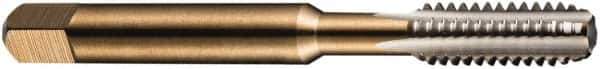 DORMER - 5/8-11 BSW 4 Flute Bright Finish High Speed Steel Straight Flute Machine Tap - Bottoming, Right Hand Thread, 102mm OAL, 24mm Thread Length, Oversize - Exact Industrial Supply