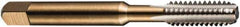 DORMER - #3-48 UNC 2B 3 Flute Bright Finish High Speed Steel Straight Flute Machine Tap - Bottoming, Right Hand Thread, 44.5mm OAL, 9.5mm Thread Length, Oversize - Exact Industrial Supply