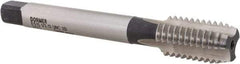 DORMER - 1/2-13 UNC 2B 3 Flute Bright Finish High Speed Steel Straight Flute Machine Tap - Bottoming, Right Hand Thread, 89mm OAL, 22mm Thread Length, Oversize - Exact Industrial Supply