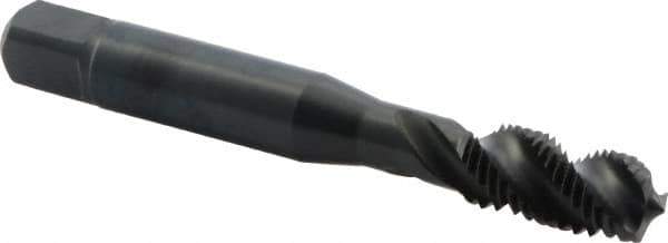 DORMER - 3/8-20 BSF 3 Flute Bottoming Spiral Flute Tap - High Speed Steel, Oxide Finish, 80mm OAL, Right Hand Flute, Right Hand Thread, Series E538 - USA Tool & Supply