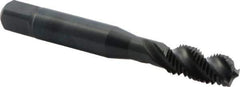 DORMER - 3/8-20 BSF 3 Flute Bottoming Spiral Flute Tap - High Speed Steel, Oxide Finish, 80mm OAL, Right Hand Flute, Right Hand Thread, Series E538 - USA Tool & Supply