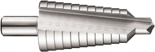 DORMER - 10 Hole Sizes, 20 to 30mm Hole Diam High Speed Steel Step Drill Bit - USA Tool & Supply